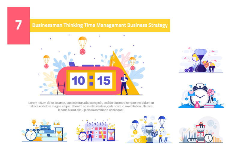 7 zakenman denken timemanagement - illustratie - Features Image 1