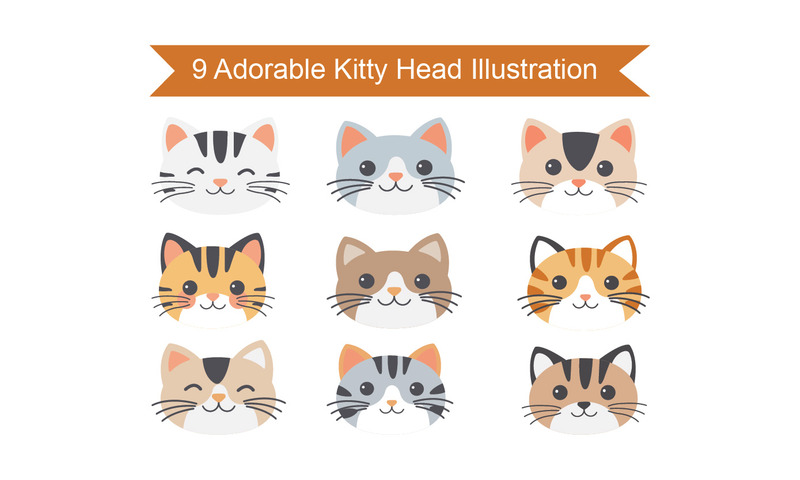 9 bedårande katthuvudillustrationer - Features Image 1