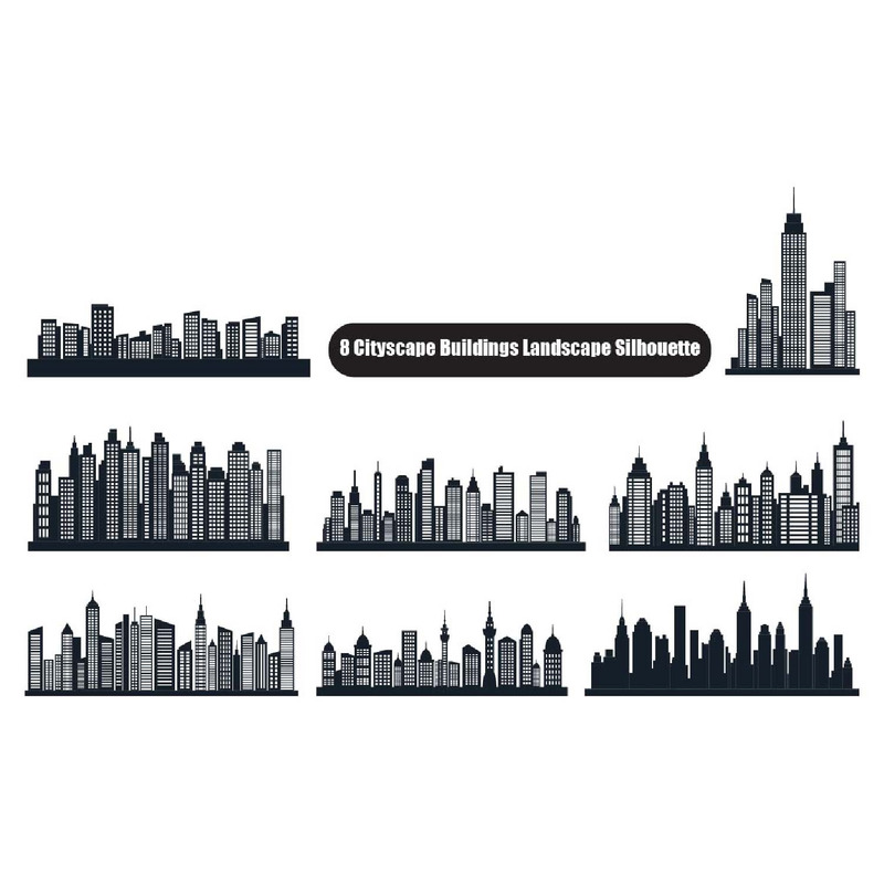 8 Stadtbild Gebäude Landschaft Silhouette - Eigenschaften Bild 1