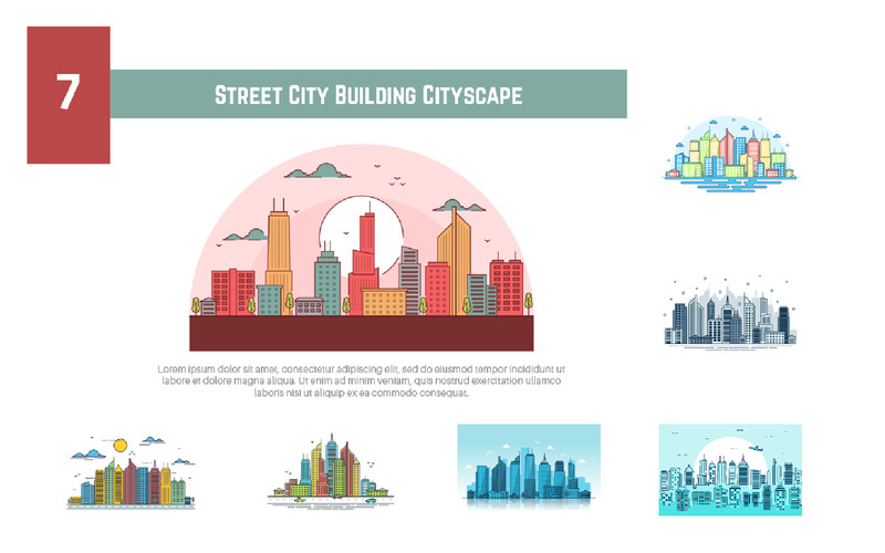 City Street City Cityscape - Illustration - Features Image 1