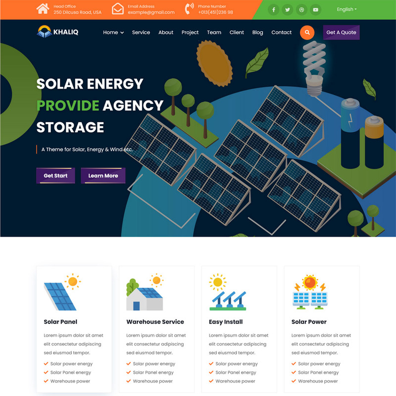 Khaliq - Wind & Solar Energy Landing Page Template - Features Image 1