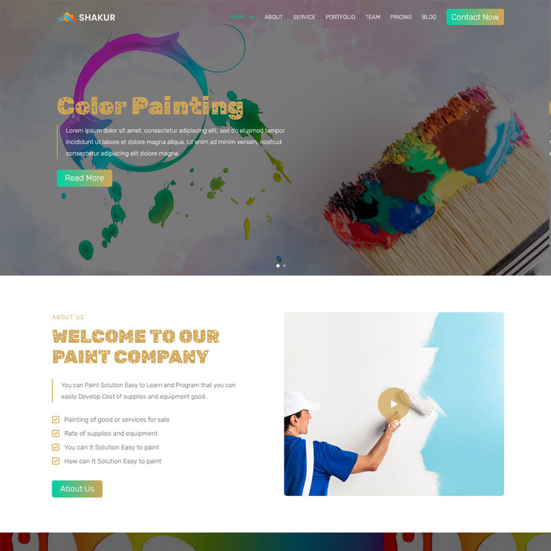 Shakur - Modelo de Página Inicial para Empresa de Serviços de Pintura e Arte - Features Image 1