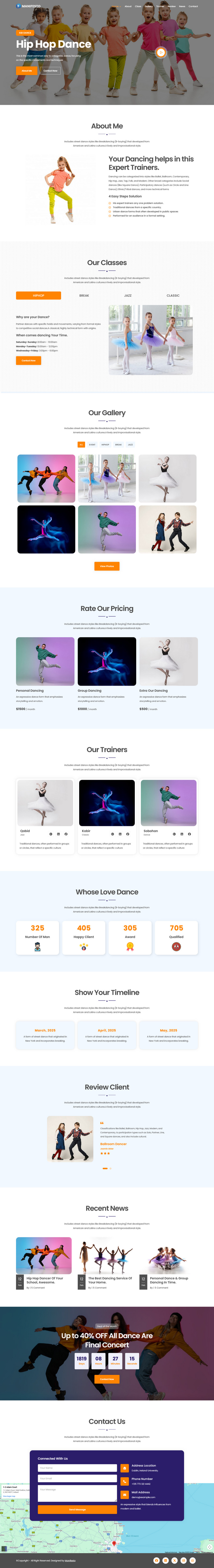 宣言-舞蹈学校登陆页面主题 - Features Image 1