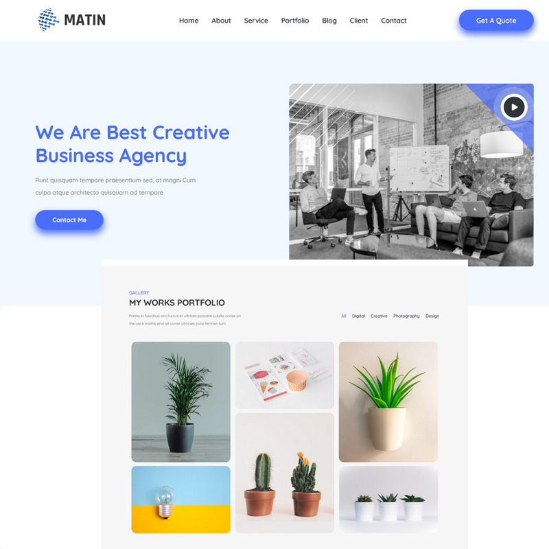 Matin - Modello di pagina di destinazione dell'agenzia digitale - Caratteristiche Immagine 1