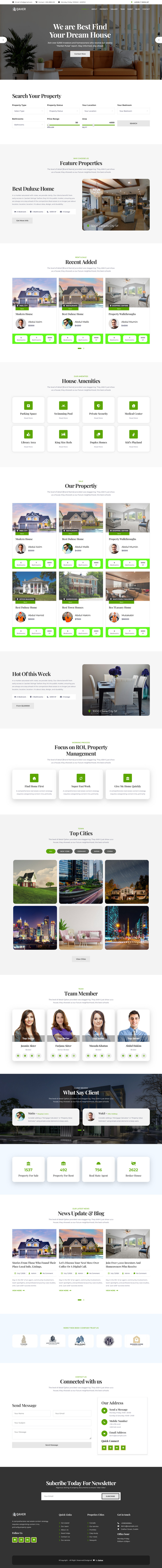 Qaher - Plantilla HTML para negocios inmobiliarios - Características Imagen 1