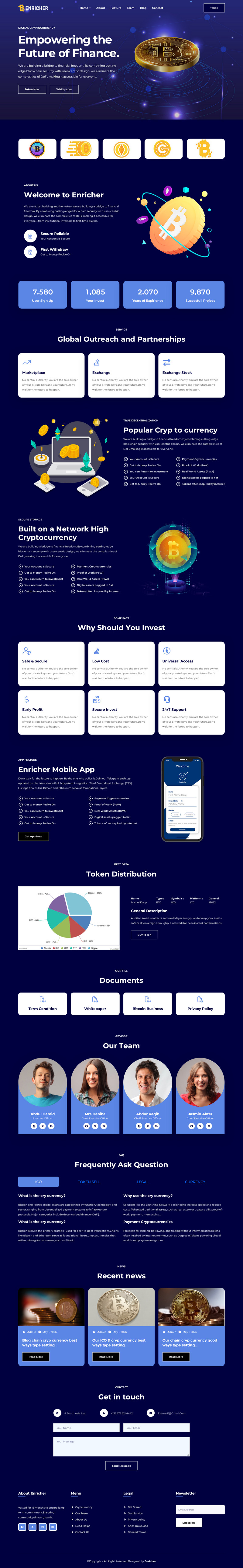 Enricher - ICO Bitcoin & Cryptocurrency Landing Page Theme - Features Image 1