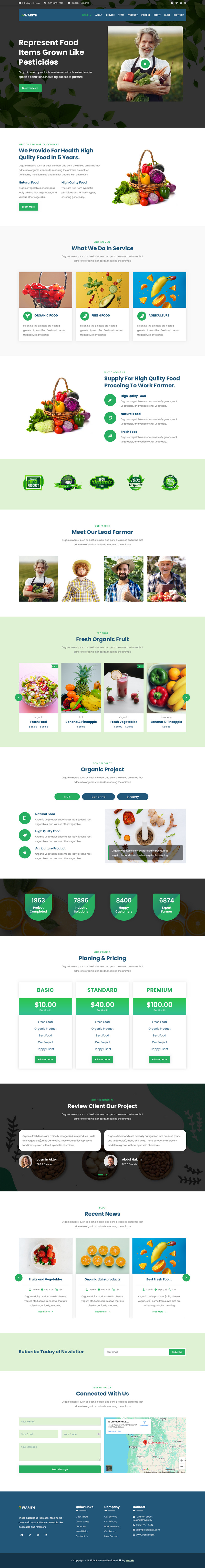 Warith — motyw strony docelowej Html5 Organic Farm - Obraz funkcji 2