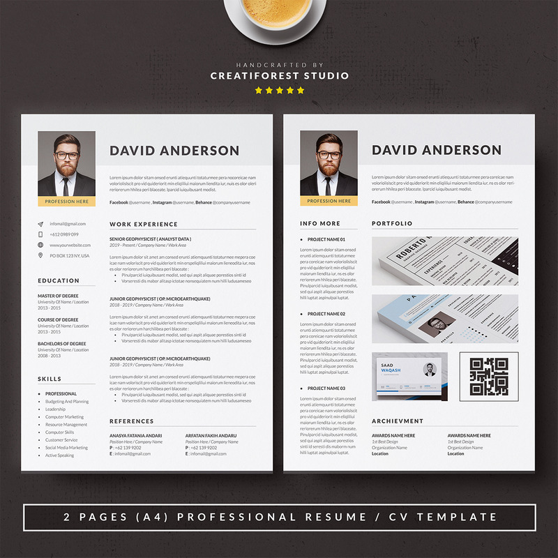 Simple Resume or CV Template - Features Image 2
