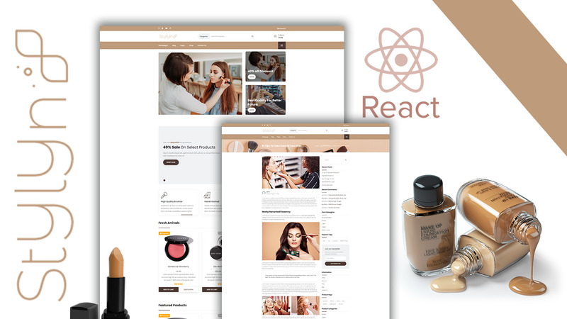 Stylyn - Beauty and Cosmetic Shop React Template - Features Image 1