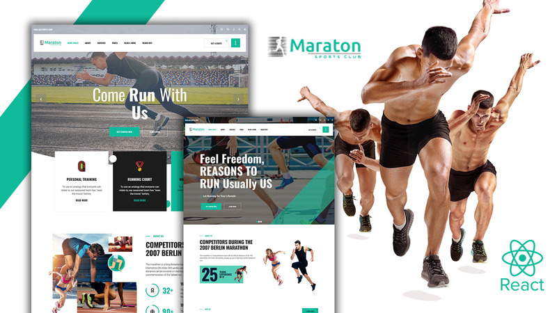 Maraton - Running Marathon React Template - Features Image 1