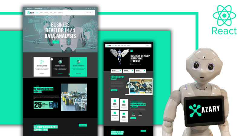 Azary - Robot and AI React Template - Features Image 1