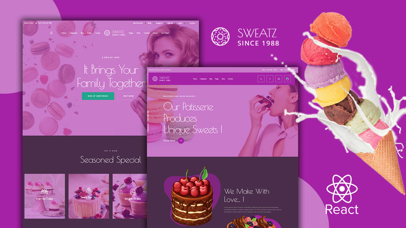 Sweatz - Sweats React Template - Features Image 1