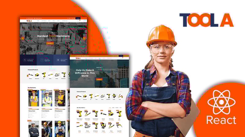 Toola - Engineering And Tool Shop React Template - Features Image 1