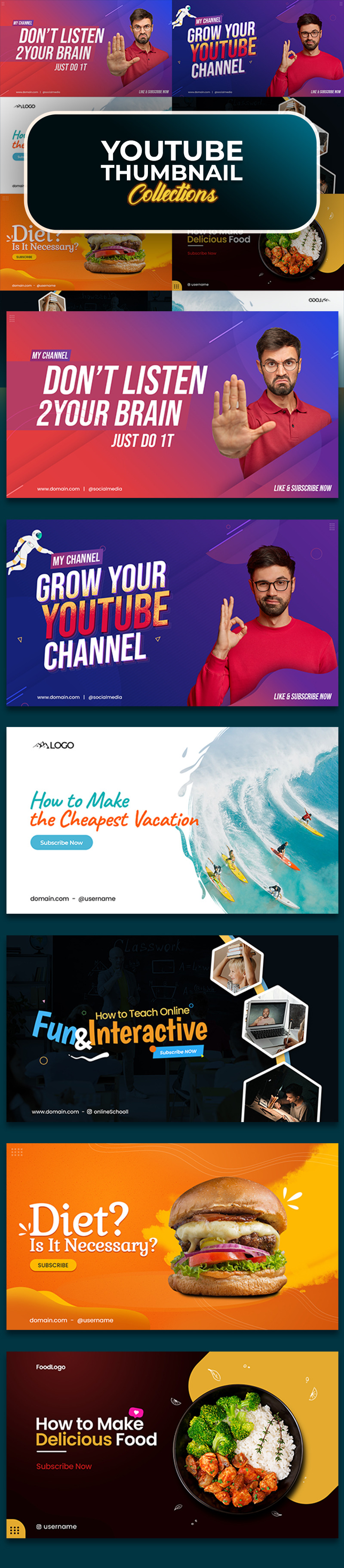 Waskito - PSD Banner Template for Youtube Thumbnail Social Media - Features Image 1