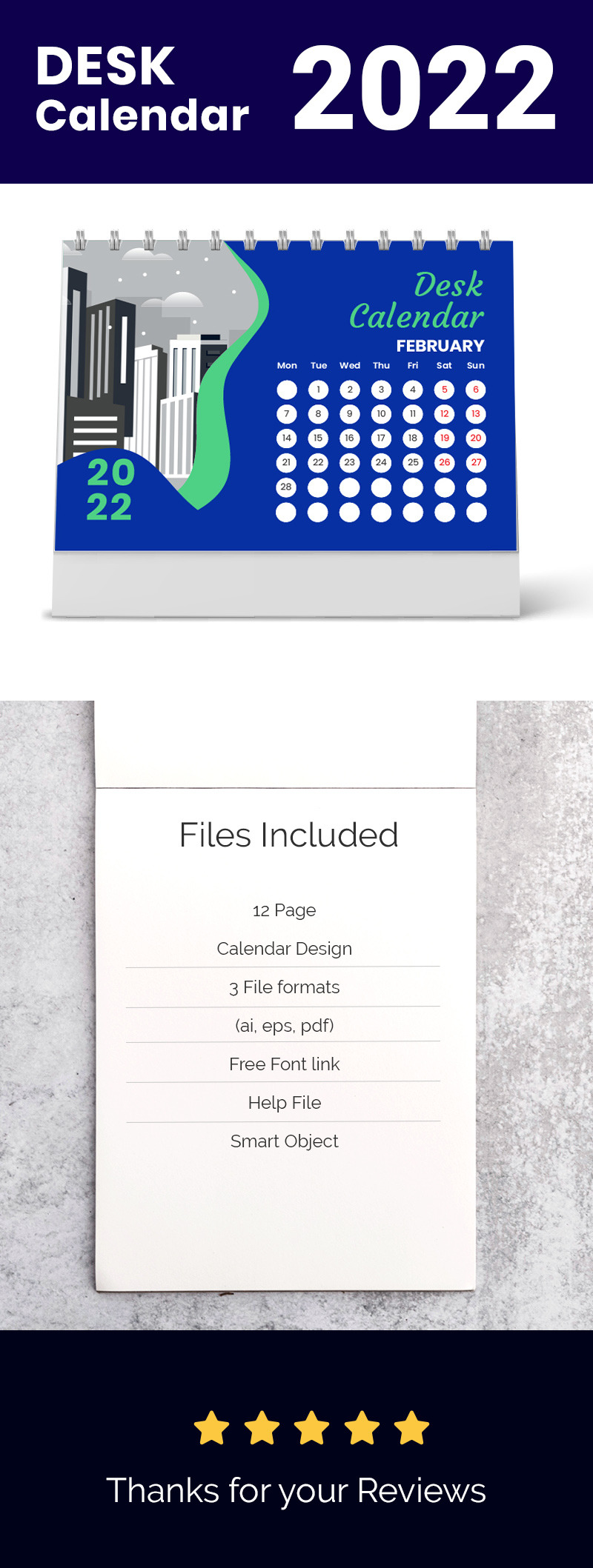 Masa Takvimi 2022 Baskı Medya Tasarımı - Features Image 1