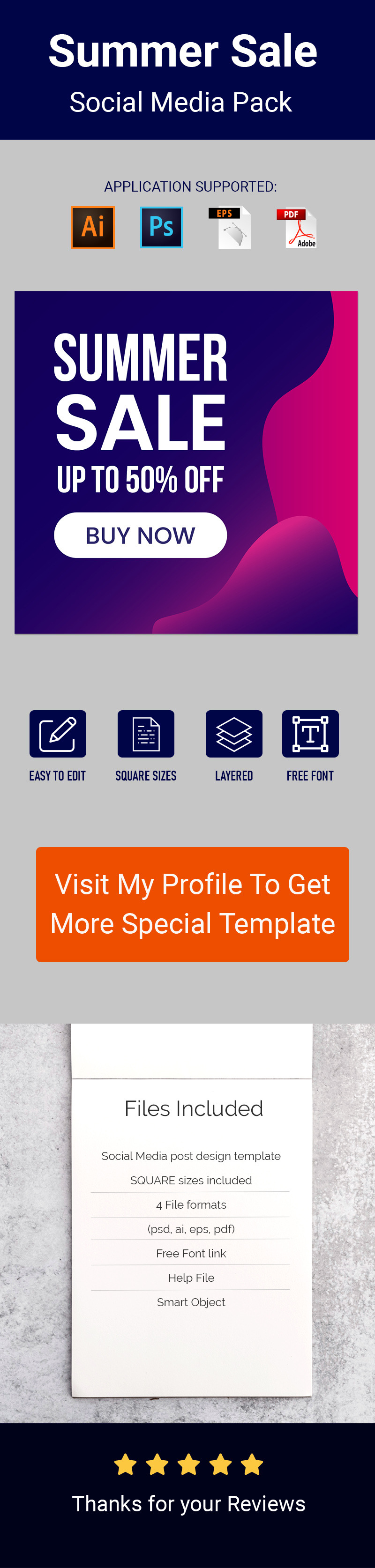 Summer Sale Banner Suitable For Social Banners - Features Image 1
