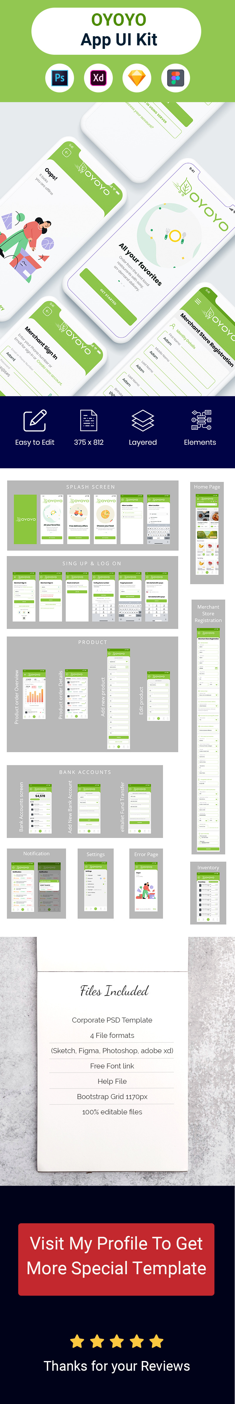 OYOYO- E commerce App UI Kit - Features Image 1