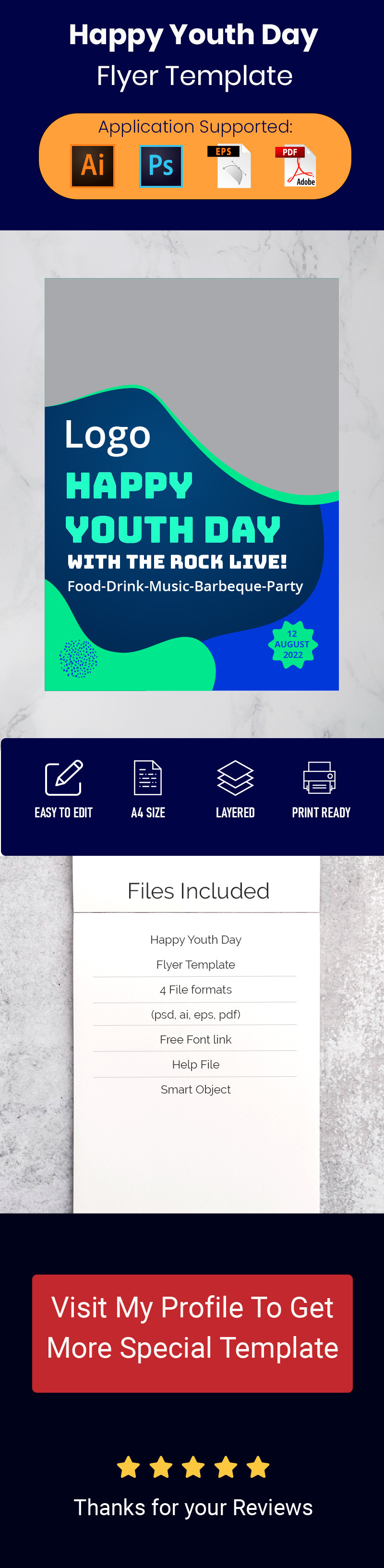 International Youth Day Modern Party Greeting - Features Image 1