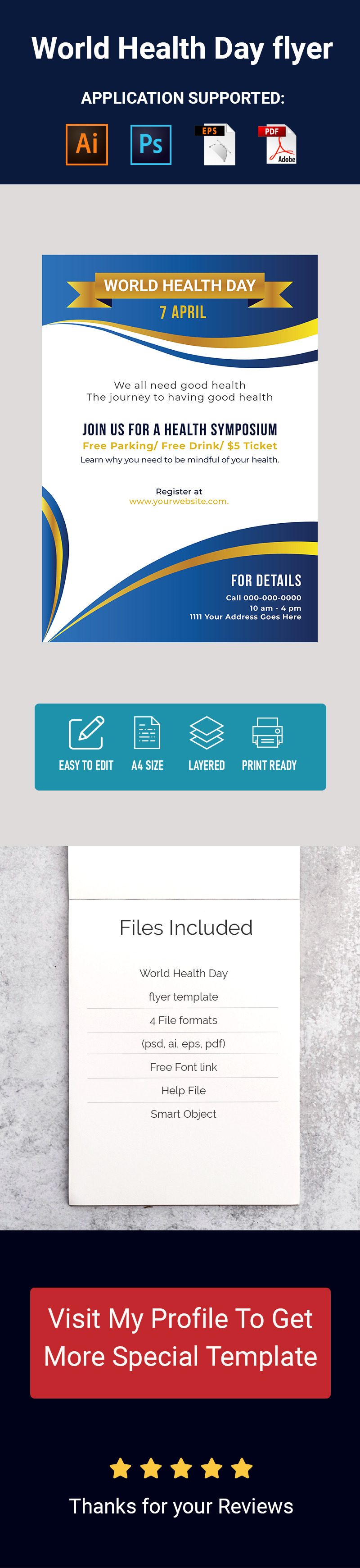 Egészségügyi világnap Vector Design - Features Image 1
