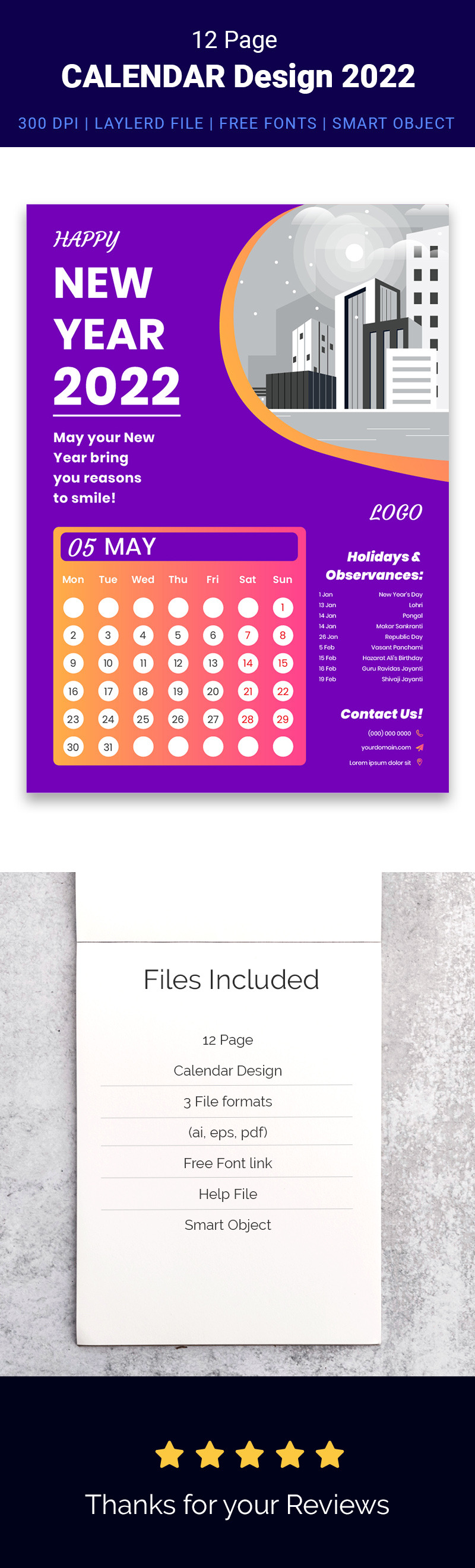 Vector de plantilla de diseño de calendario de año nuevo moderno verde elegante 2021 - Características Imagen 1