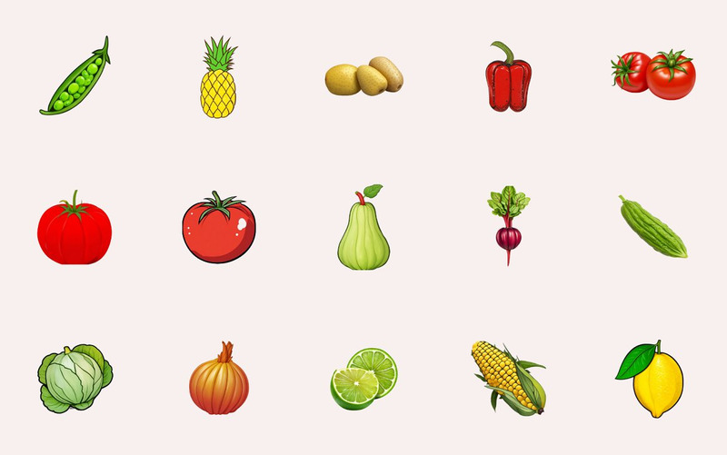 60 Fruits and Vegetables PNG Clipart - Features Image 9