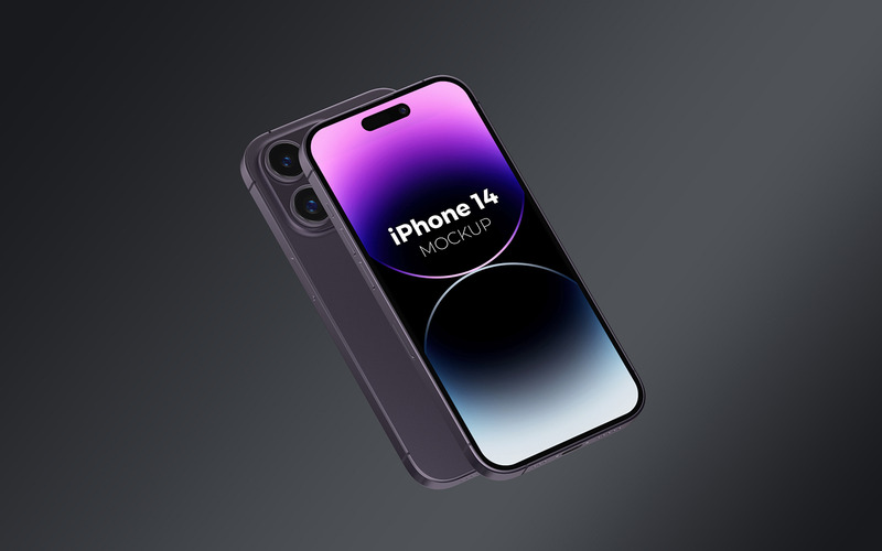 Pacchetto mockup iPhone 14 Pro Max - Caratteristiche Immagine 8