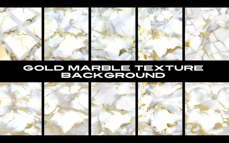 Priorità bassa di struttura di marmo bianco oro - Caratteristiche Immagine 4