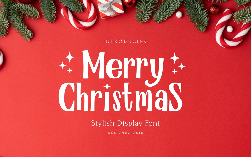 Merry Christmas - Brand New Stylish Display Font - Features Image 1
