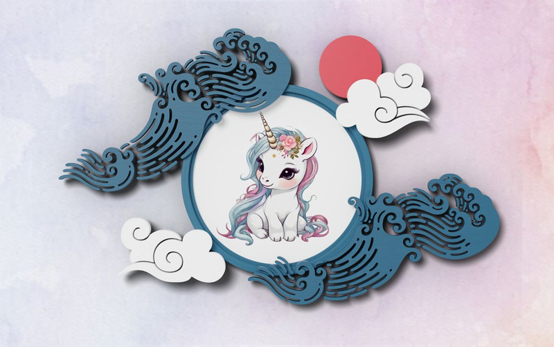 20 clipart PNG di unicorno carino per bambini - Caratteristiche Immagine 4