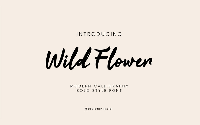 Wild Flower – Carattere calligrafico moderno e audace - Caratteristiche Immagine 1