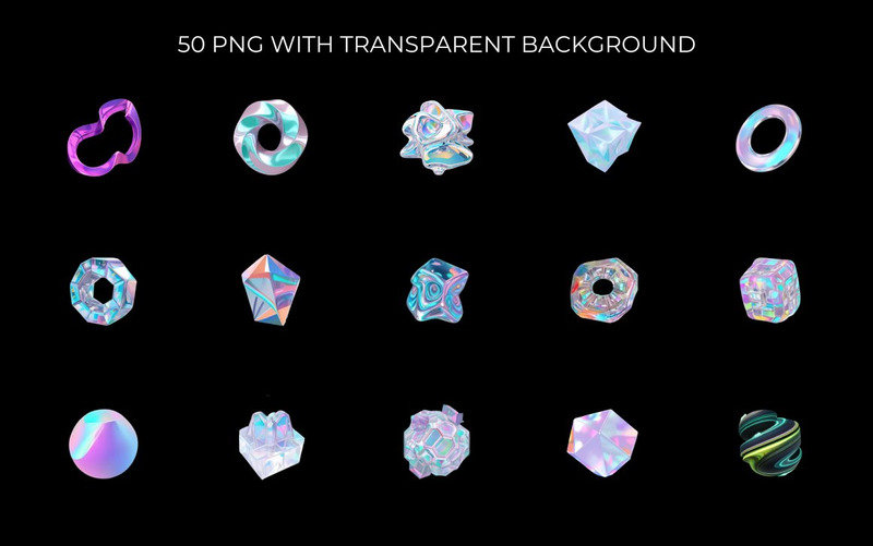 3D Gerçeküstü Holo Soyut Şekil PNG Clipart - Features Image 7