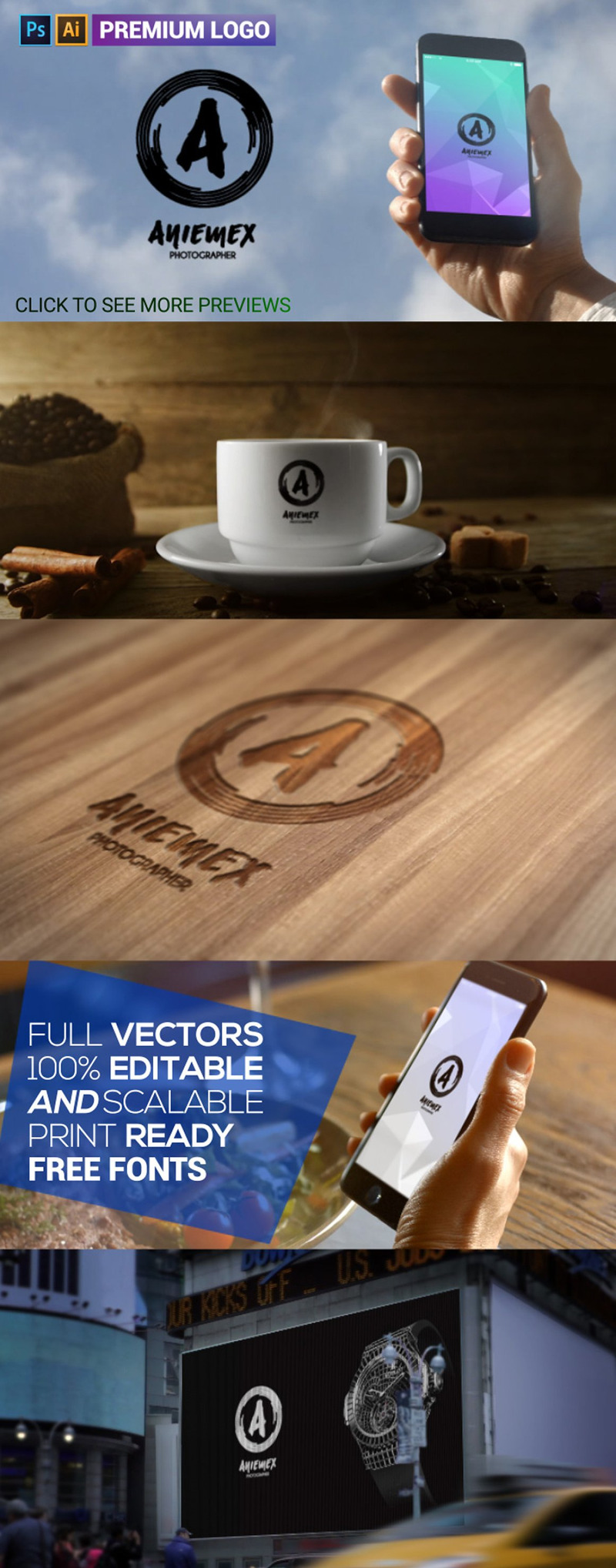 Animex Premium A letter Logo Template - Features Image 1