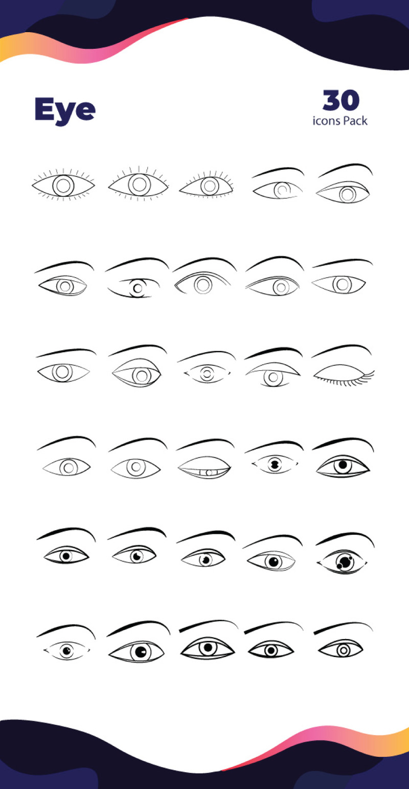 Коллекция иконок для глаз ручной работы - Features Image 1