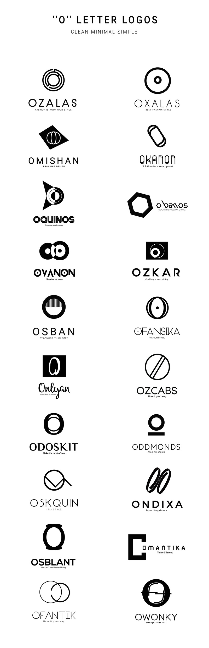 20 O bokstäver Alfabetiska logotyper - Features Image 1