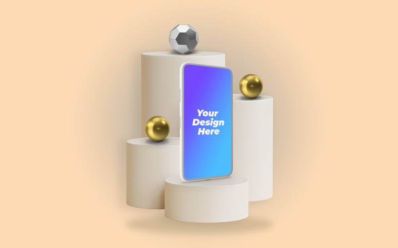 3D Mobile And Tab Scene PSD Mockup Set - Features Image 2