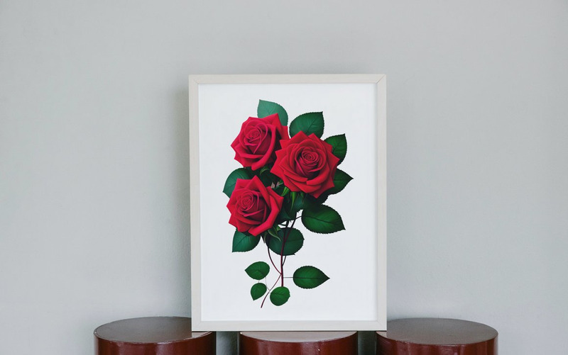 Paquete PNG premium floral rosa roja - Características Imagen 4