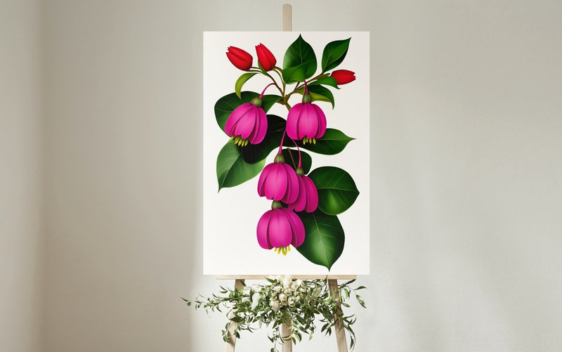 Paquete PNG de flor fucsia acuarela - Características Imagen 10