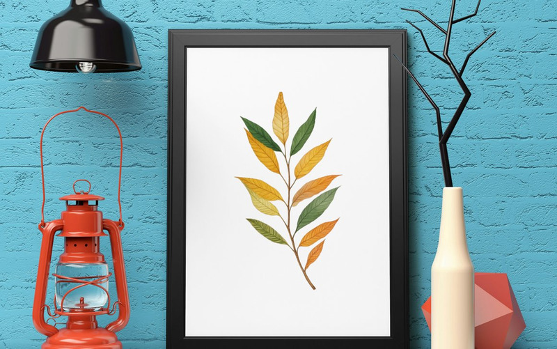Sulu Boya Botanik Yaprakları ve Çiçekleri Clipart - Features Image 3