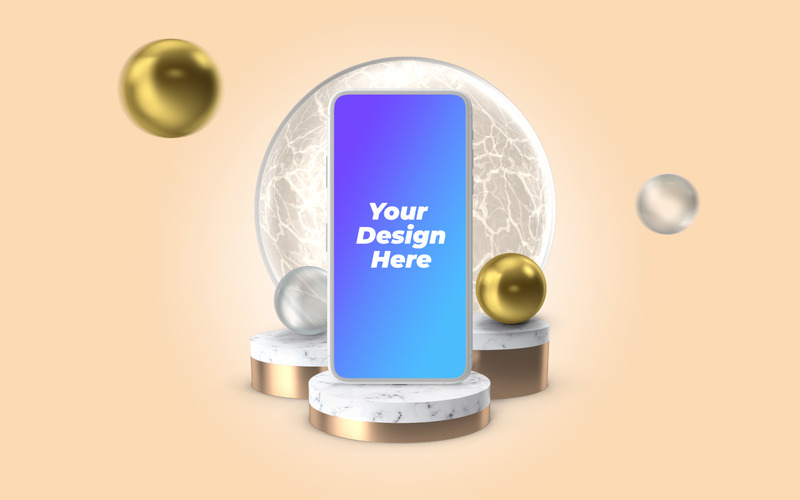 Maquette PSD de téléphone en argile numérique 3D 03 - Caractéristiques de l’image 1