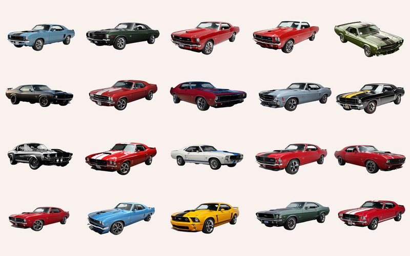 40 Muscle Cars Premium PNG Clipart - Features Image 5