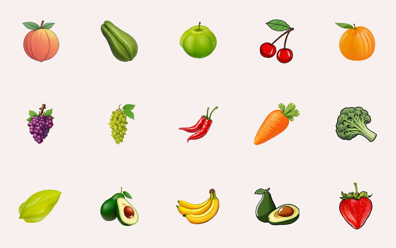 60 Fruits and Vegetables PNG Clipart - Features Image 7