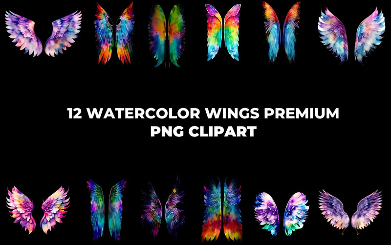 Aquarelle Des Ailes Image PNG Premium - Caractéristiques de l’image 3