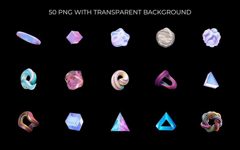 3D Gerçeküstü Holo Soyut Şekil PNG Clipart - Features Image 6