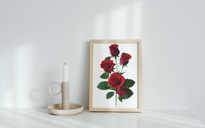 Paquete PNG premium floral rosa roja - Características Imagen 8