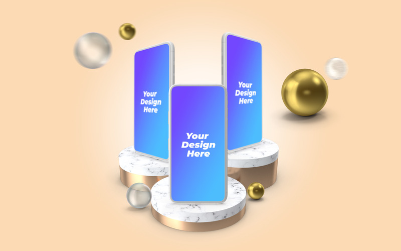 3D Mobile And Tab Scene PSD Mockup Set - Features Image 9