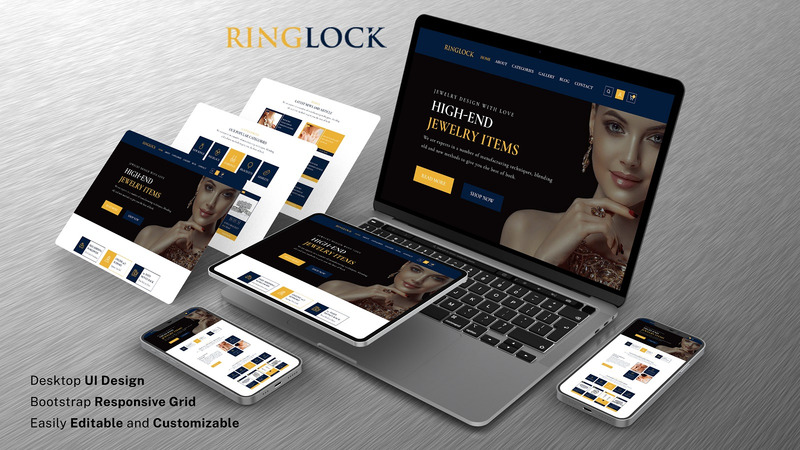 Smycken Web UI målsida mall - Features Image 1