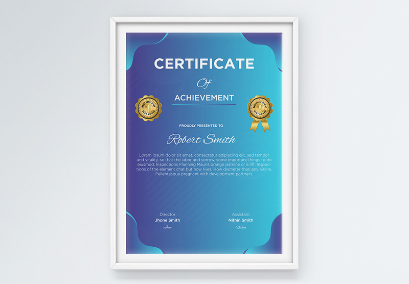 Свидетельство о достижениях сотрудника синего цвета - Features Image 2