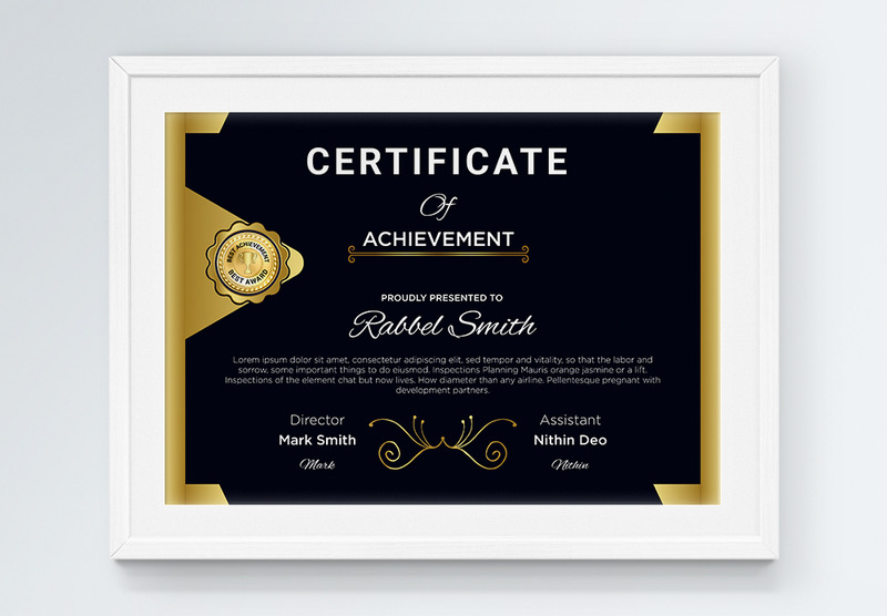 Certificado de plantilla de logros - Características Imagen 1