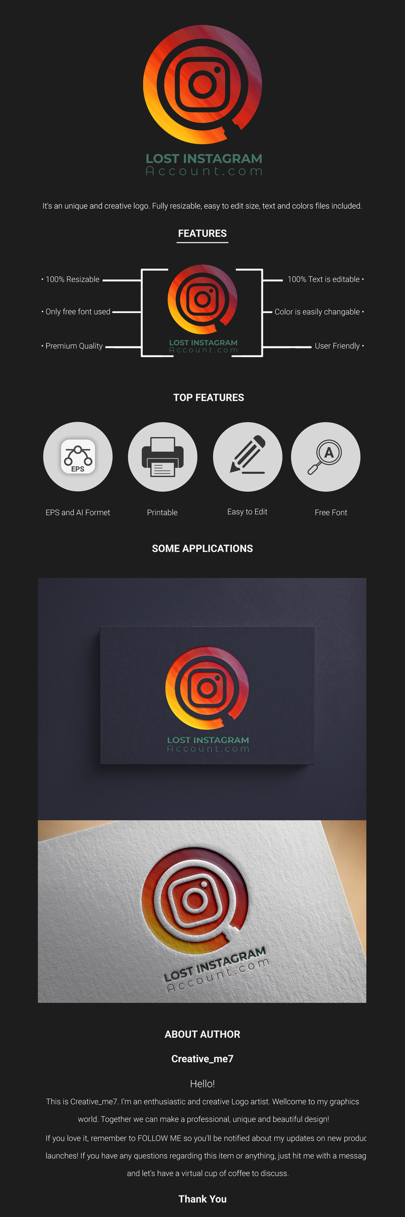 Perso Insta Logo Logo modello - Caratteristiche Immagine 1