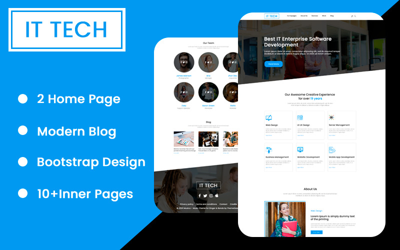 IT Tech Startup Agency Html Website template - Features Image 1